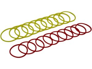 Комплект приводных ремней WeDo 2.0: жёлтый - 10 шт, красный - 10 шт